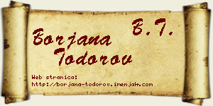 Borjana Todorov vizit kartica
